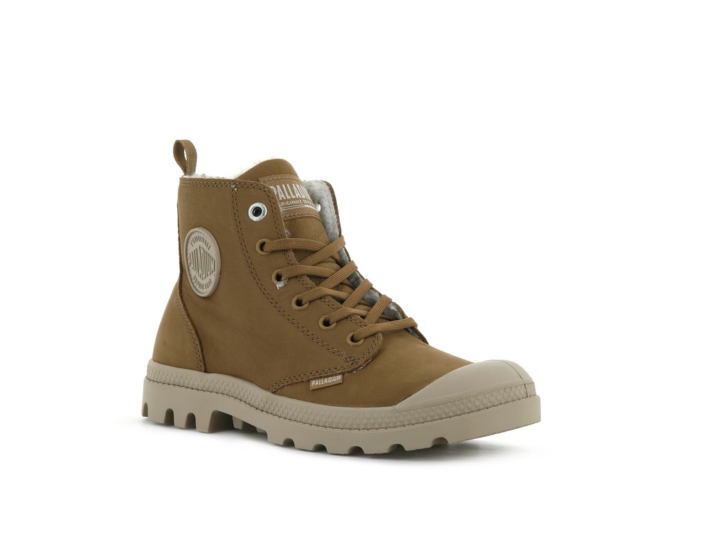 Botas De Invierno Palladium PAMPA HI ZIP WL Mujer Marrones | Costa Rica-28647